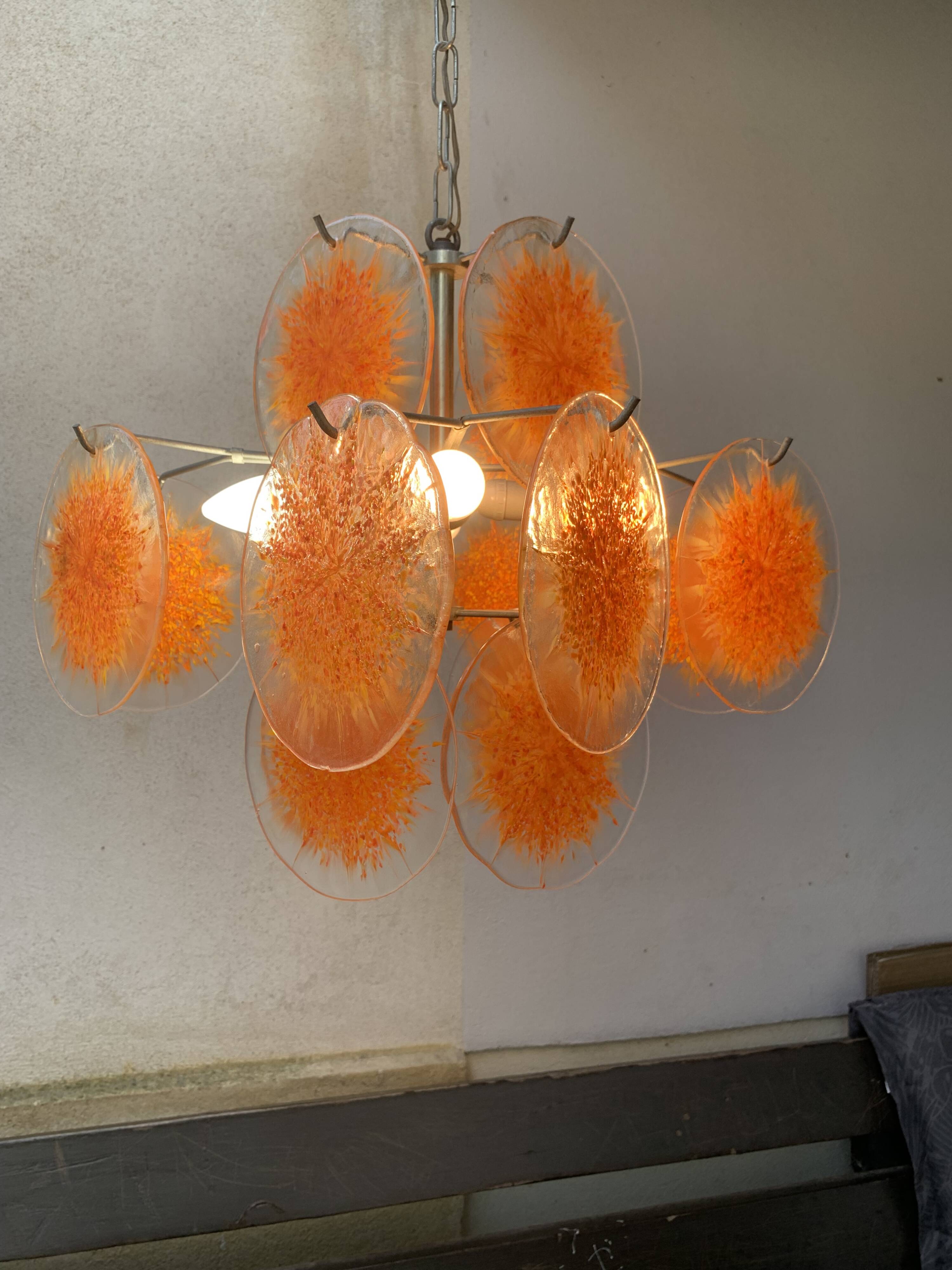 Blown glass chandelier from Murano
