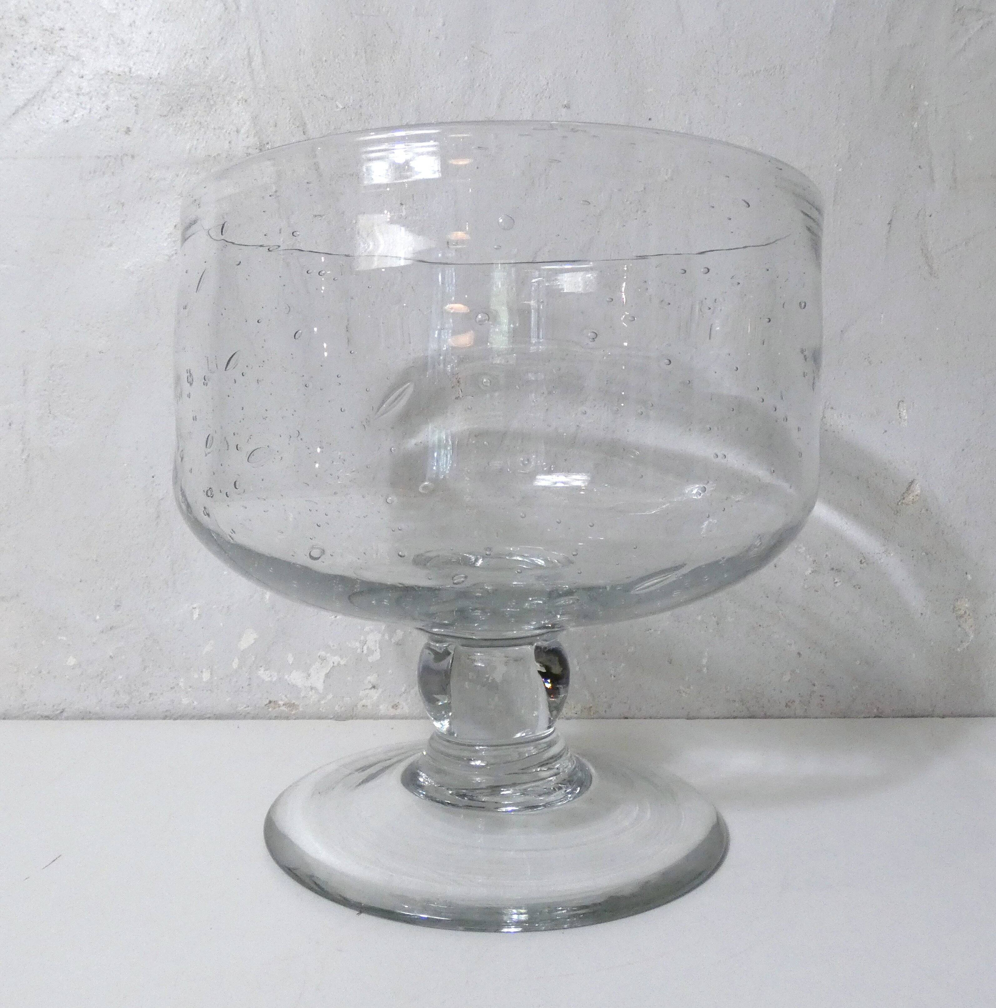 Large bubble glass bowl vintage