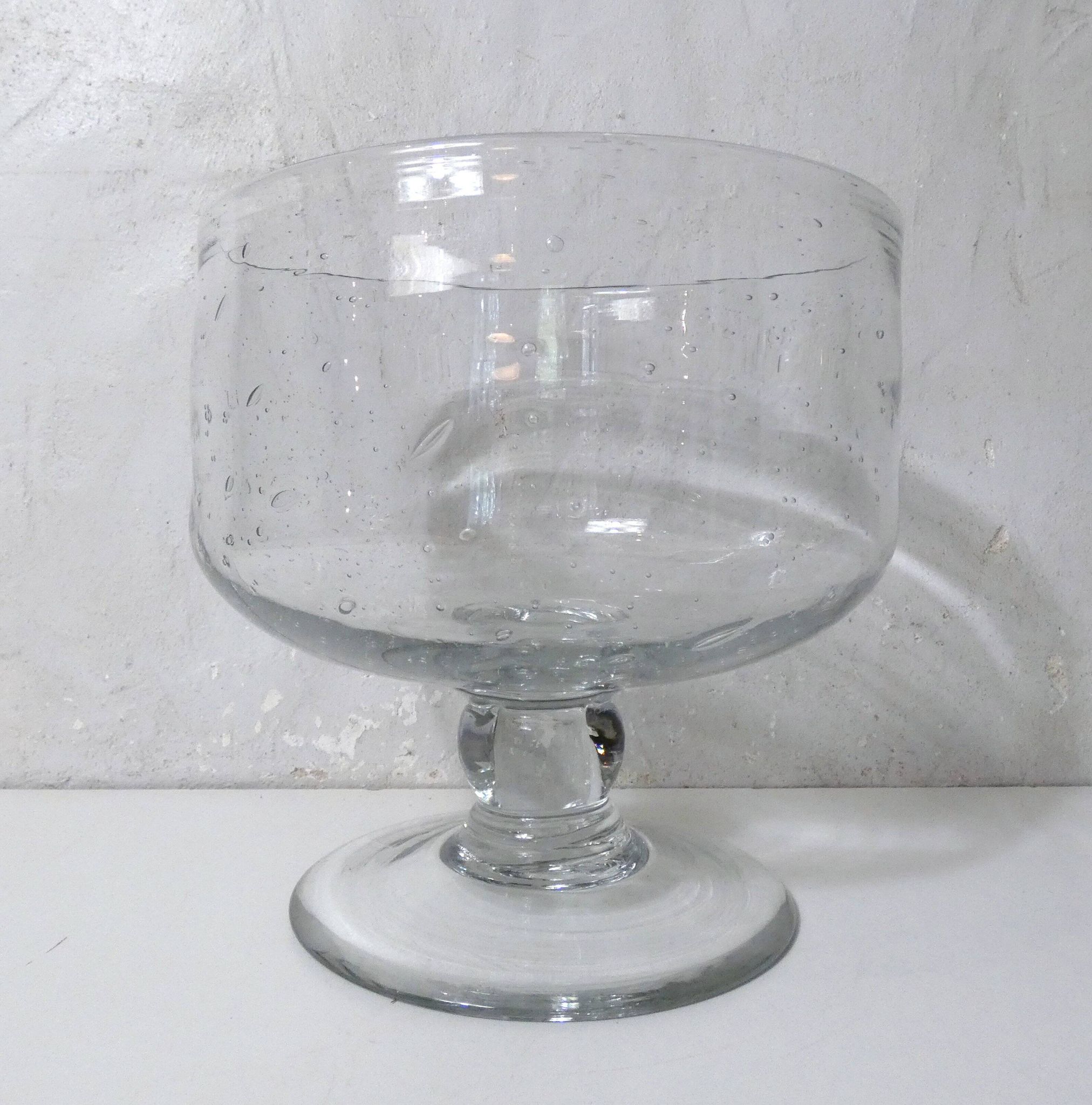 Large bubble glass bowl vintage