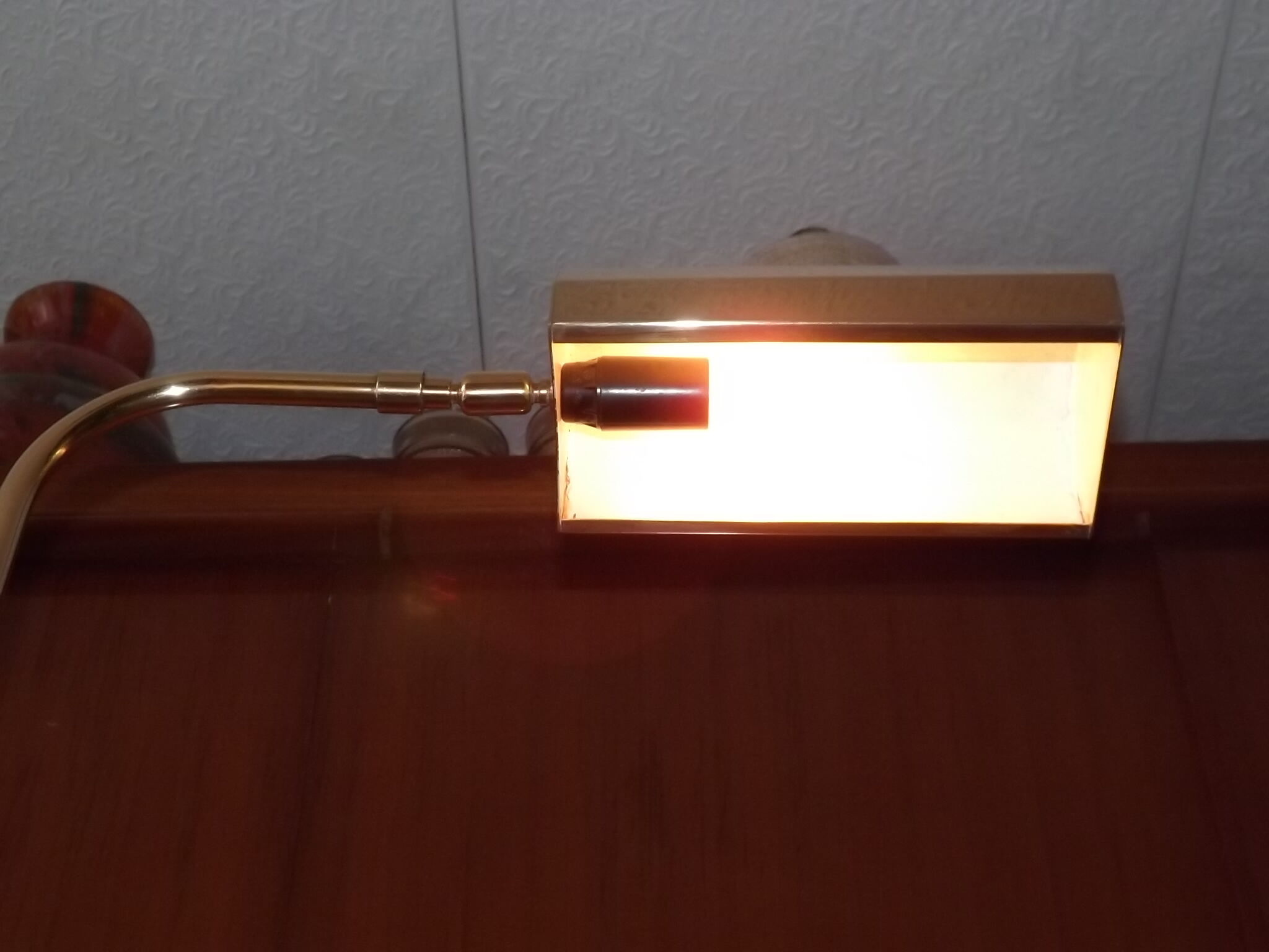 Modernist brass floor lamp deknudt 1970 vintage