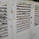 Curved shutters oak and fir H156xL245