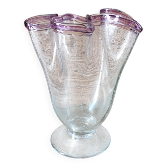 Large Michel Steiner handkerchief vase