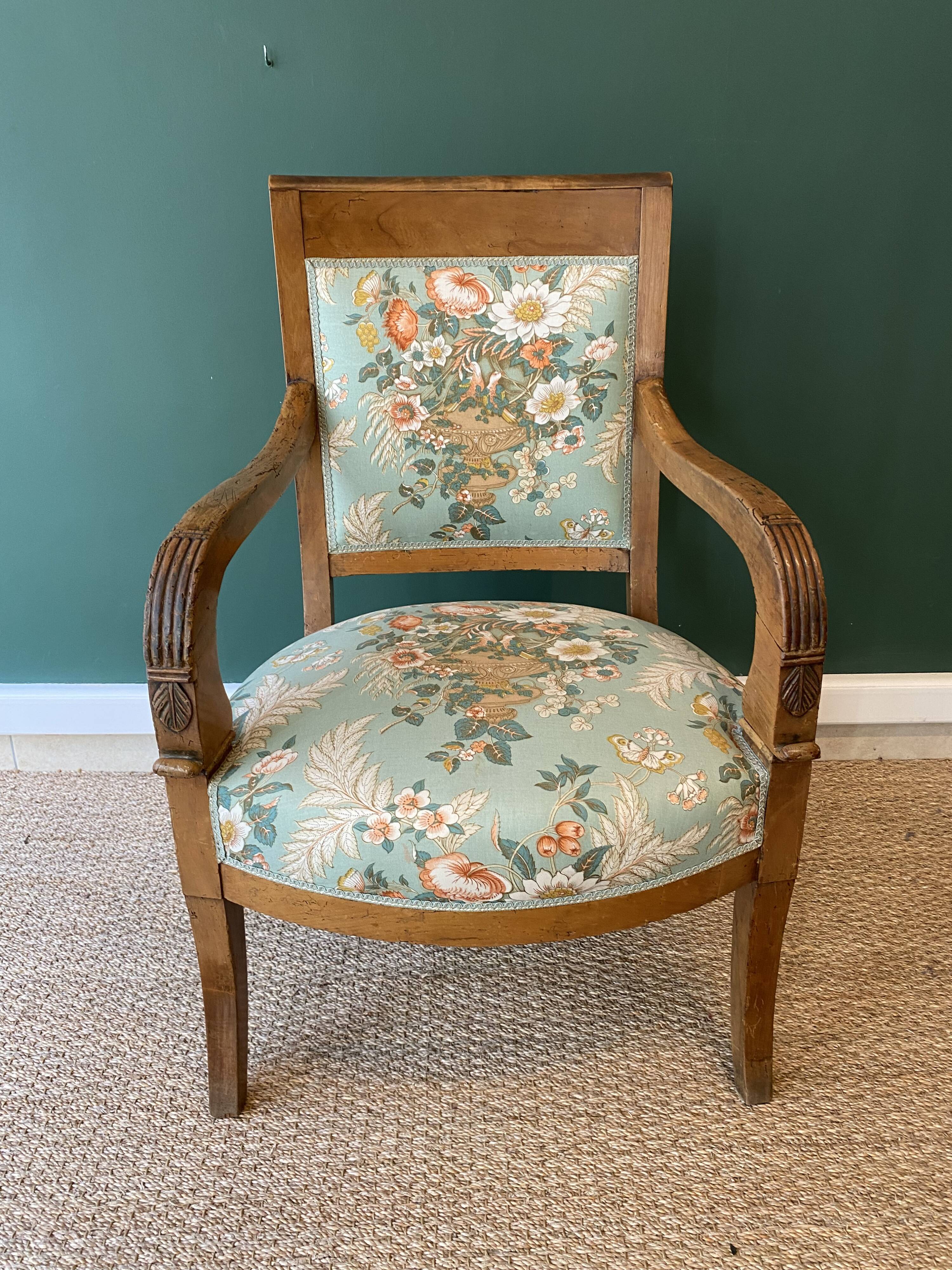 Suite of three antique armchairs