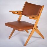 Architectural Armchairs by Arne Hovmand Olsen, Denmark, 1970s, Set of 2