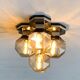 Vintage German wall or ceiling lamp from the space age in chrome and glass by Motoko Ishii for Staff, 1970s.