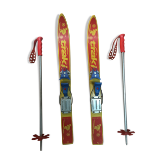 Paire de ski enfant vintage