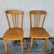 Pair of monobloc bistro chairs