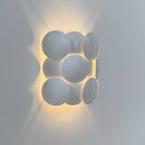 Vintage wall light, ABS and white lacquered metal, France, 1980.