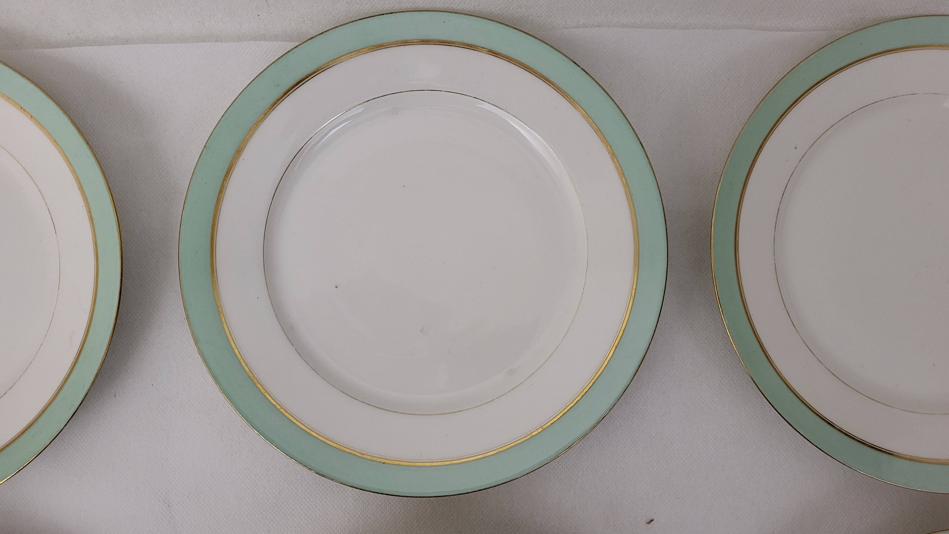 6 Paris porcelain dinner plates
