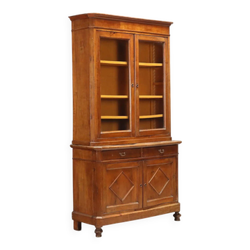 Buffet-vitrine ancien en noyer, Italie, XIXe siècle