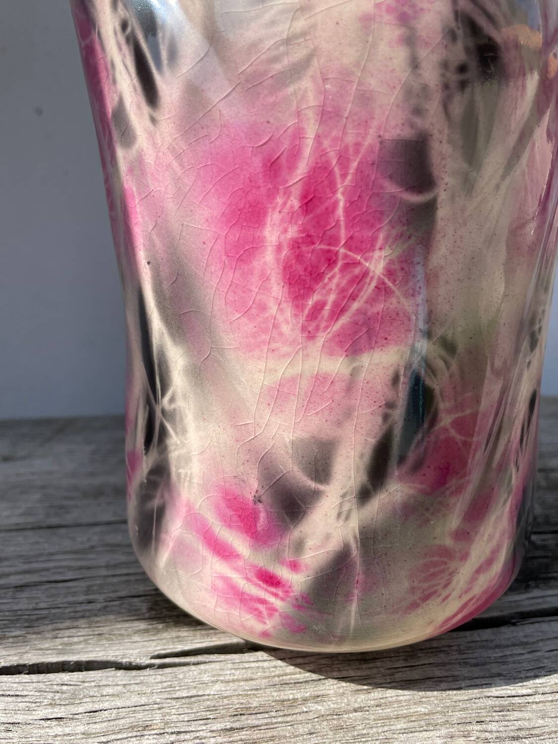 Art Deco pink ceramic vase