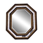 Miroir octogonal à pare closes doré
