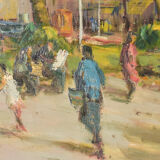 Francisco Planas Doria, Cityscape Painting, Barcelona