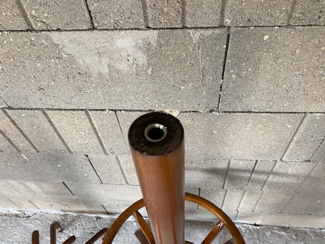 Coat rack swivel parrot Baumann bistro style 1960 curved wood