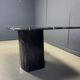 Vintage black marble dining table, 1970s