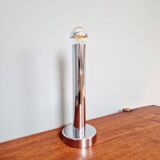 Tubular chrome metal table lamp, 1970s