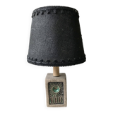 Stone and ceramic bedside lamp.