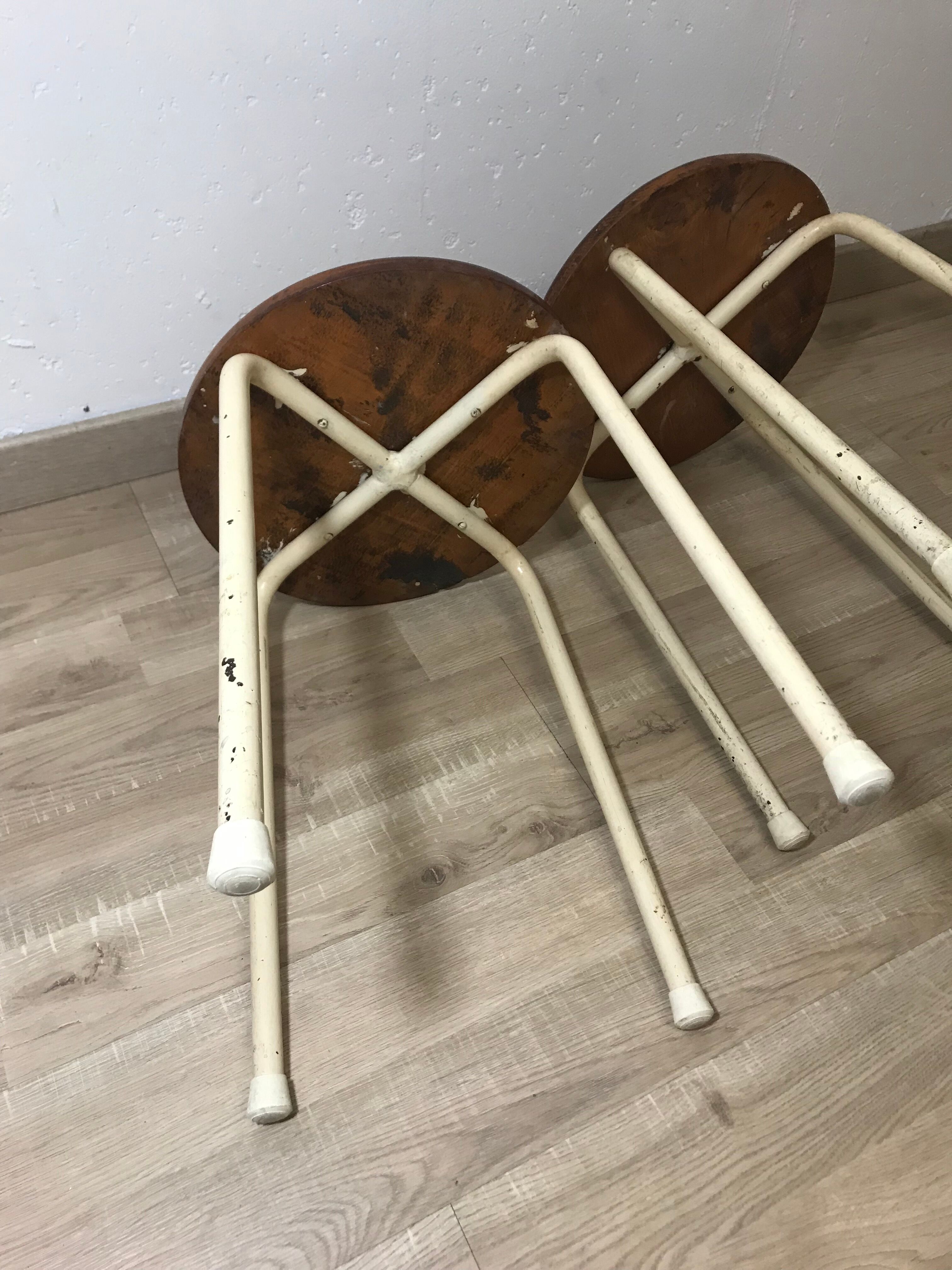 Pair of industrial stools