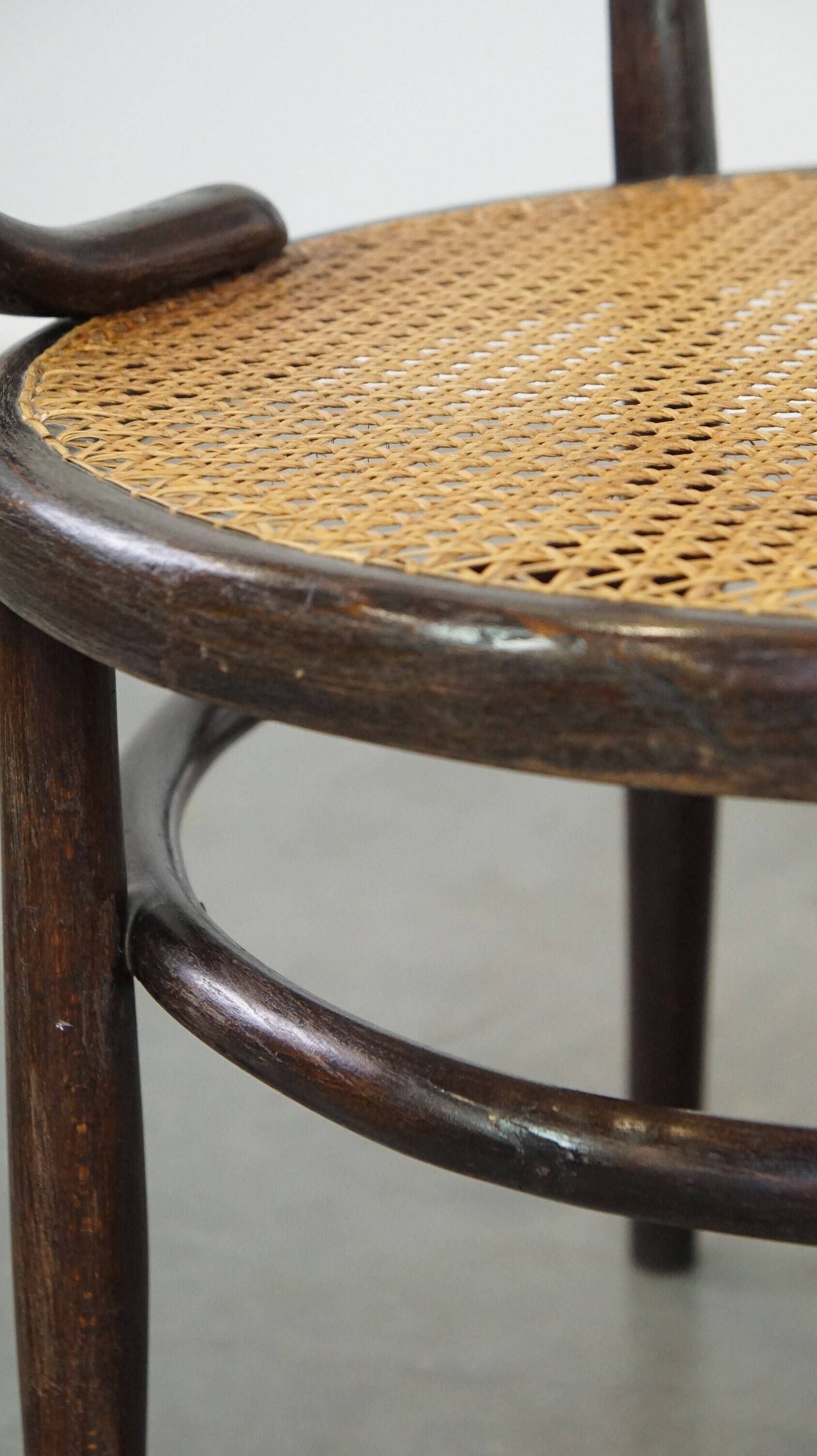 Very charming, elegant, vintage bentwood design bistro chair with comfortable armrests