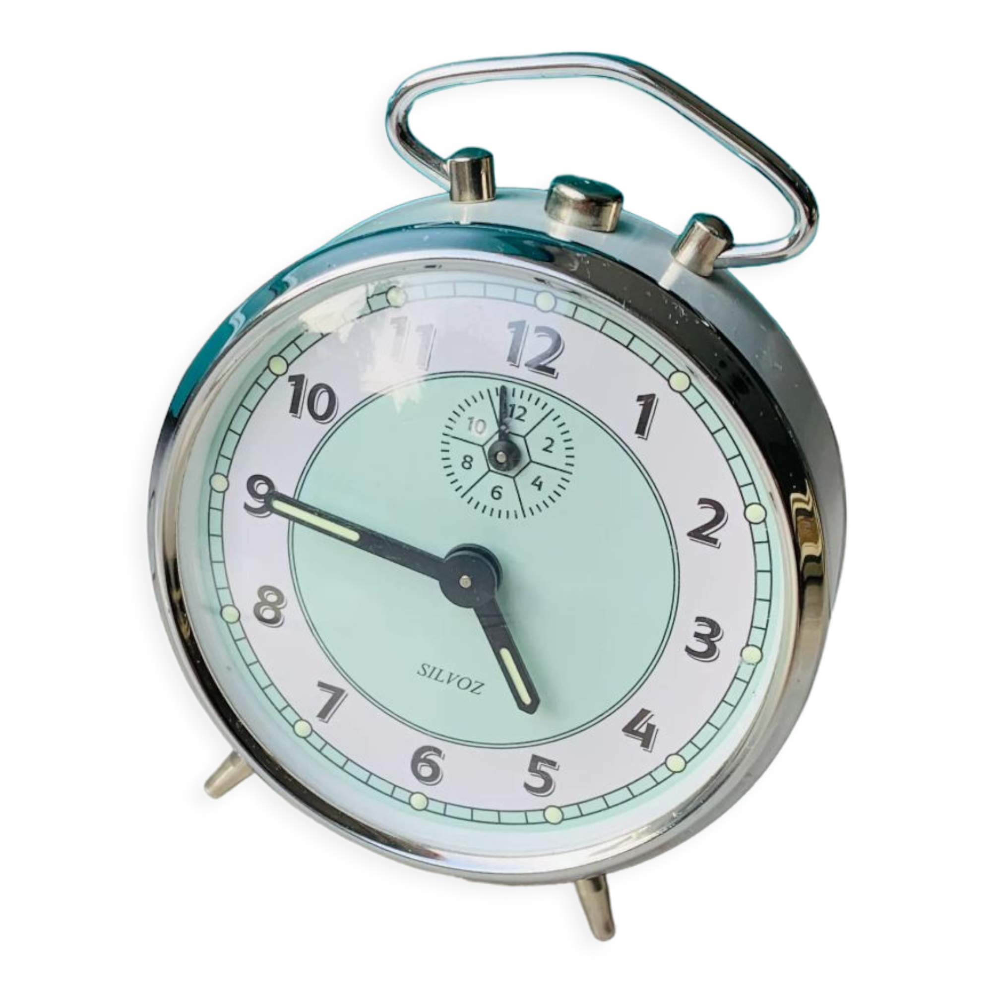 Silvoz vintage mechanical alarm clock