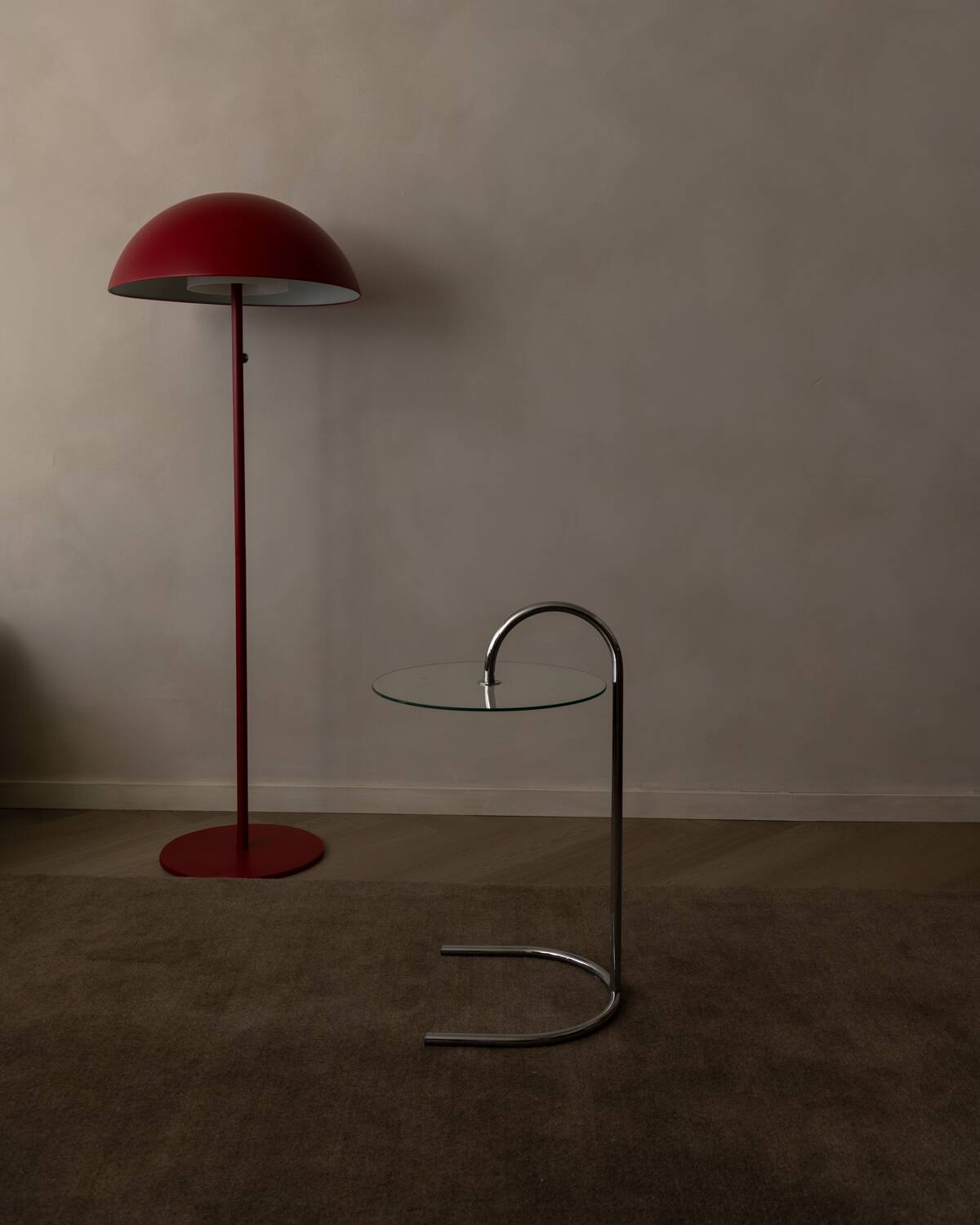 Vintage IKEA RY side table by Tord Björklund – Chrome and glass – Postmodern