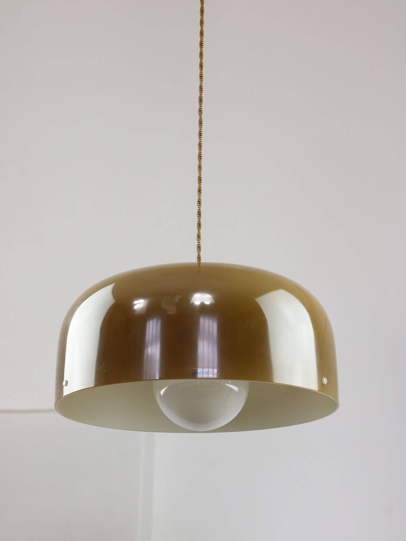 Space Age Brown Pendant Lamp from Guzzini, 1960s