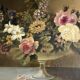 Old oil on canvas Bouquet, still life Tosello J. 19th