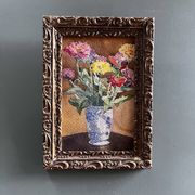 Tableau début XXème "Le bouquet au vase bleu"