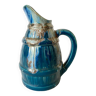 Pichet en céramique tonneau bleu