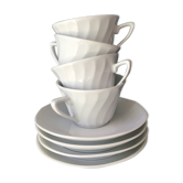 4 cups Deshoulières porcelain