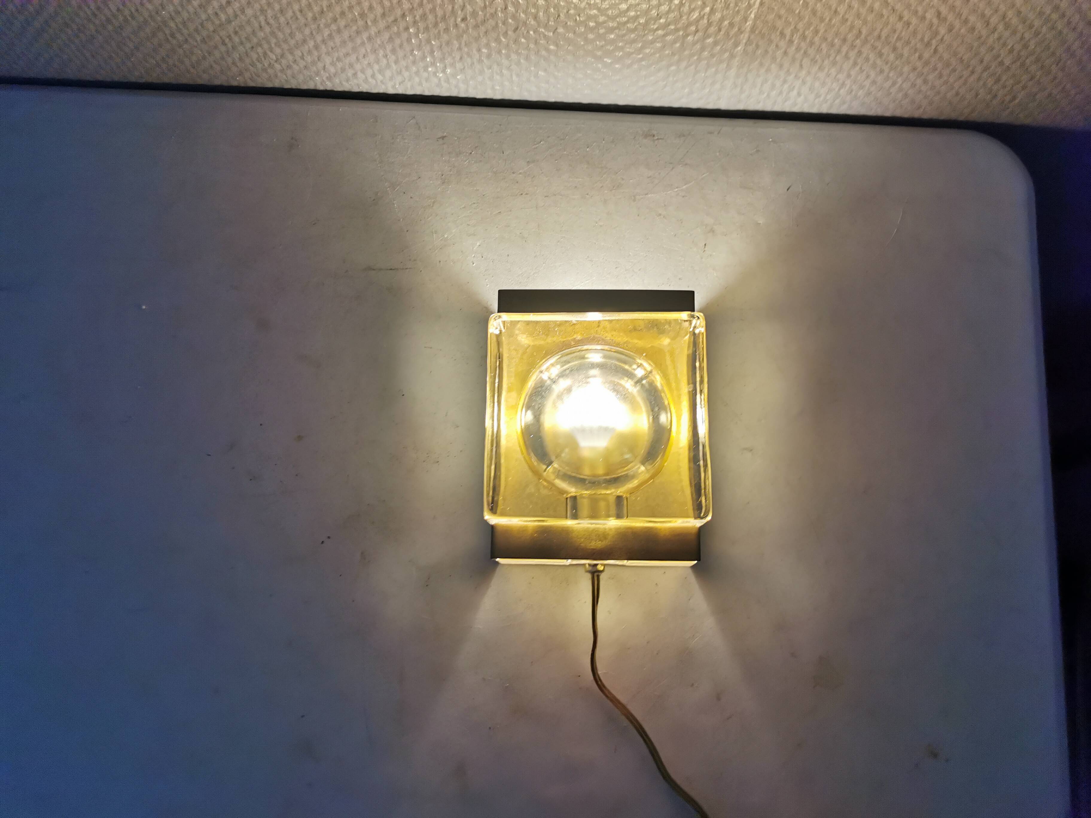 Very rare maritime wall lamp made by Danish Vitrika in the 1960s