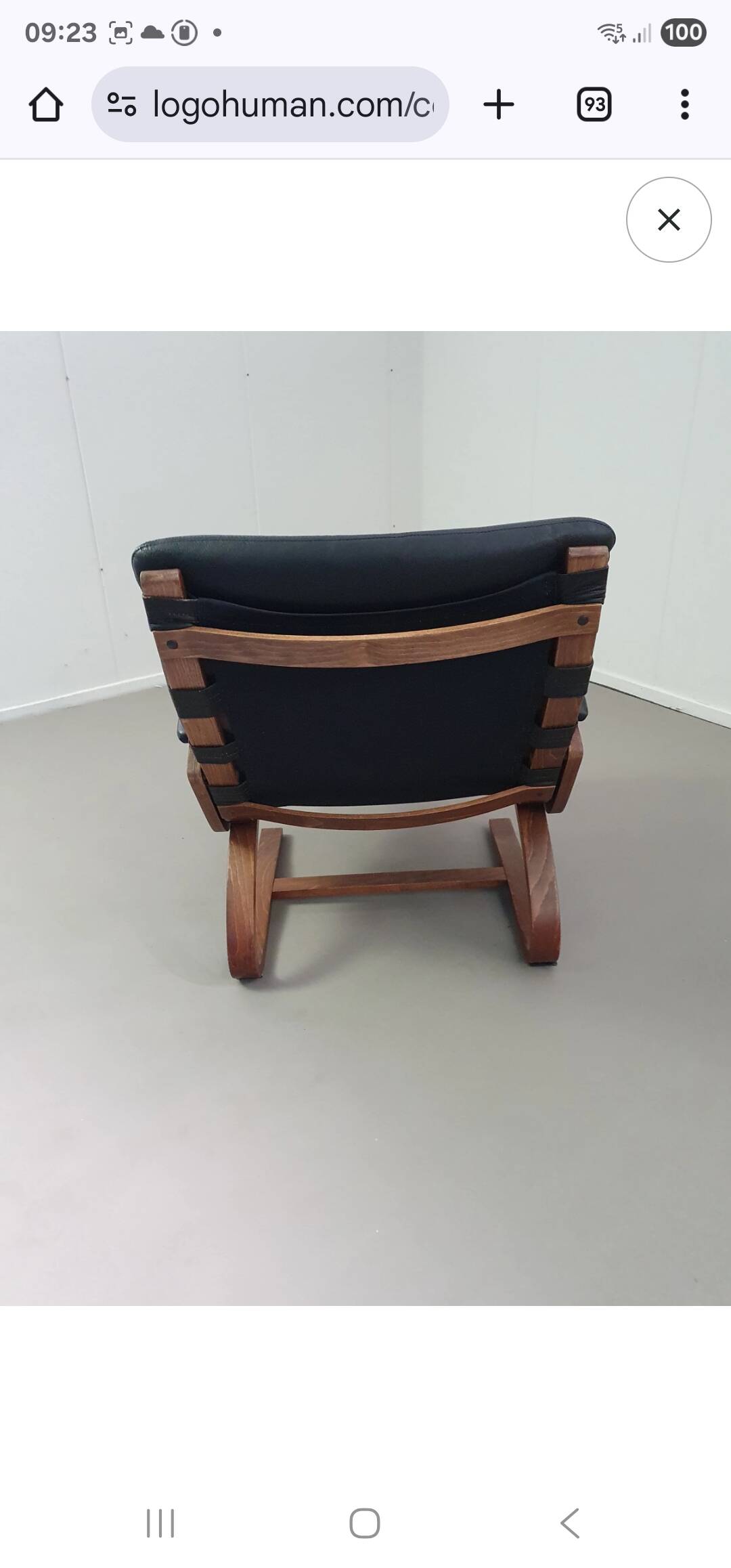 2 x leather lounge chairs