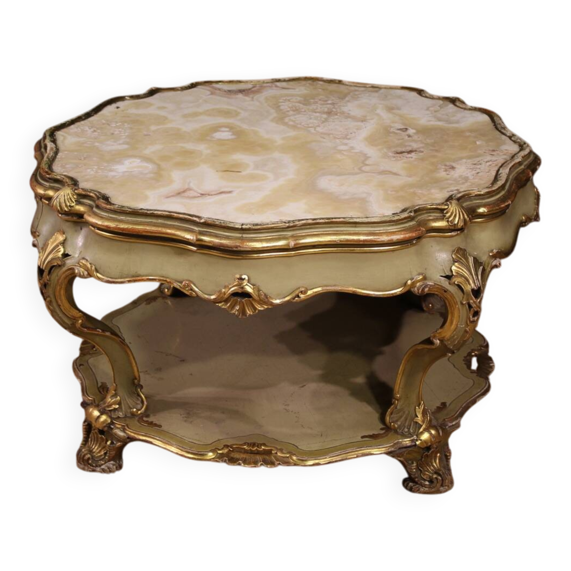 Table basse vénitienne laquée de style Louis XV du XXe siècle