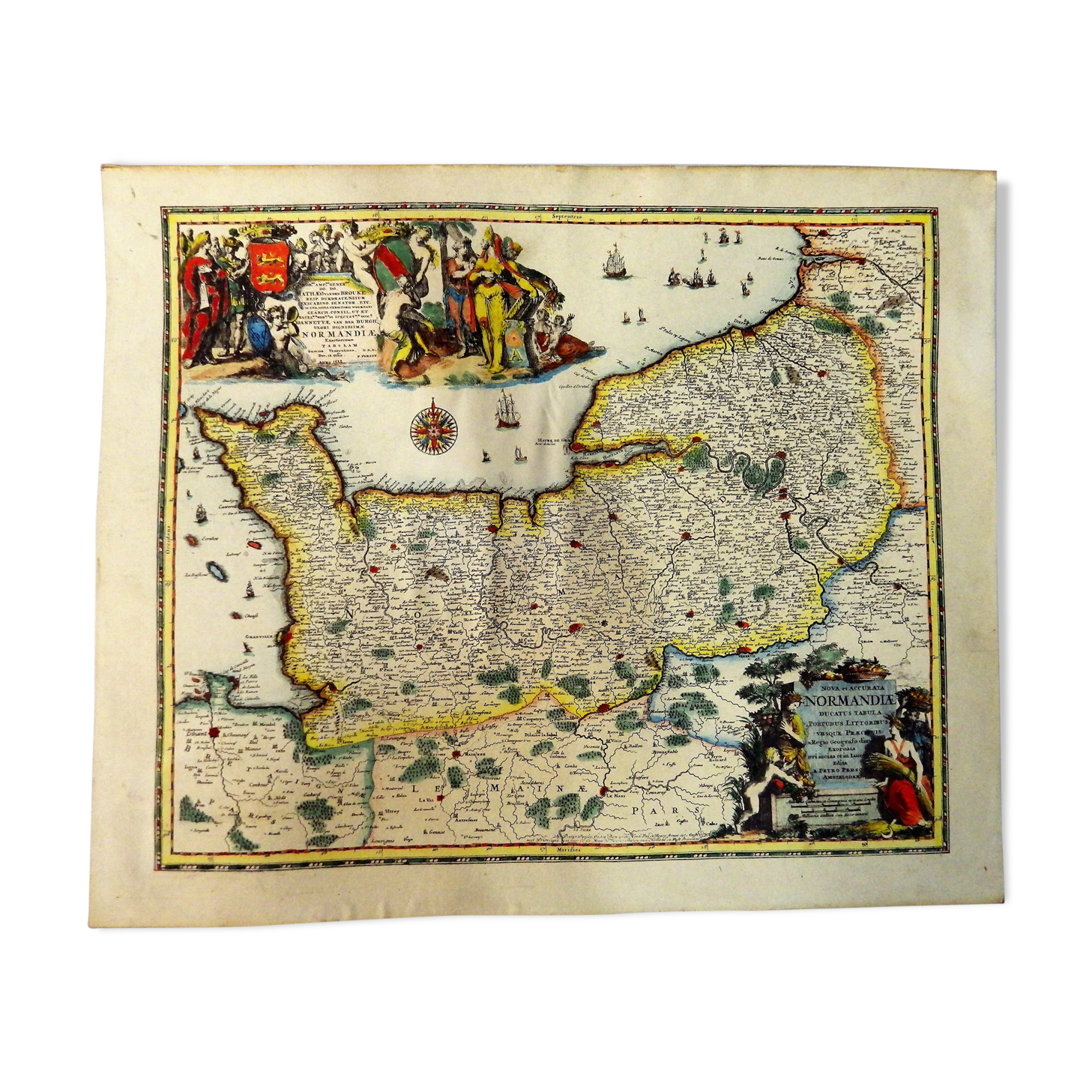 Old map of the Duchy of Normandy Petro Persoy