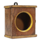 Small old wall display case clock box patina original india