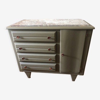 Olive green chest of drawers