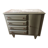 Olive green chest of drawers