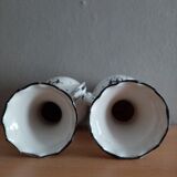 Pair of church vases, signed Dauphin rue de Sèvres