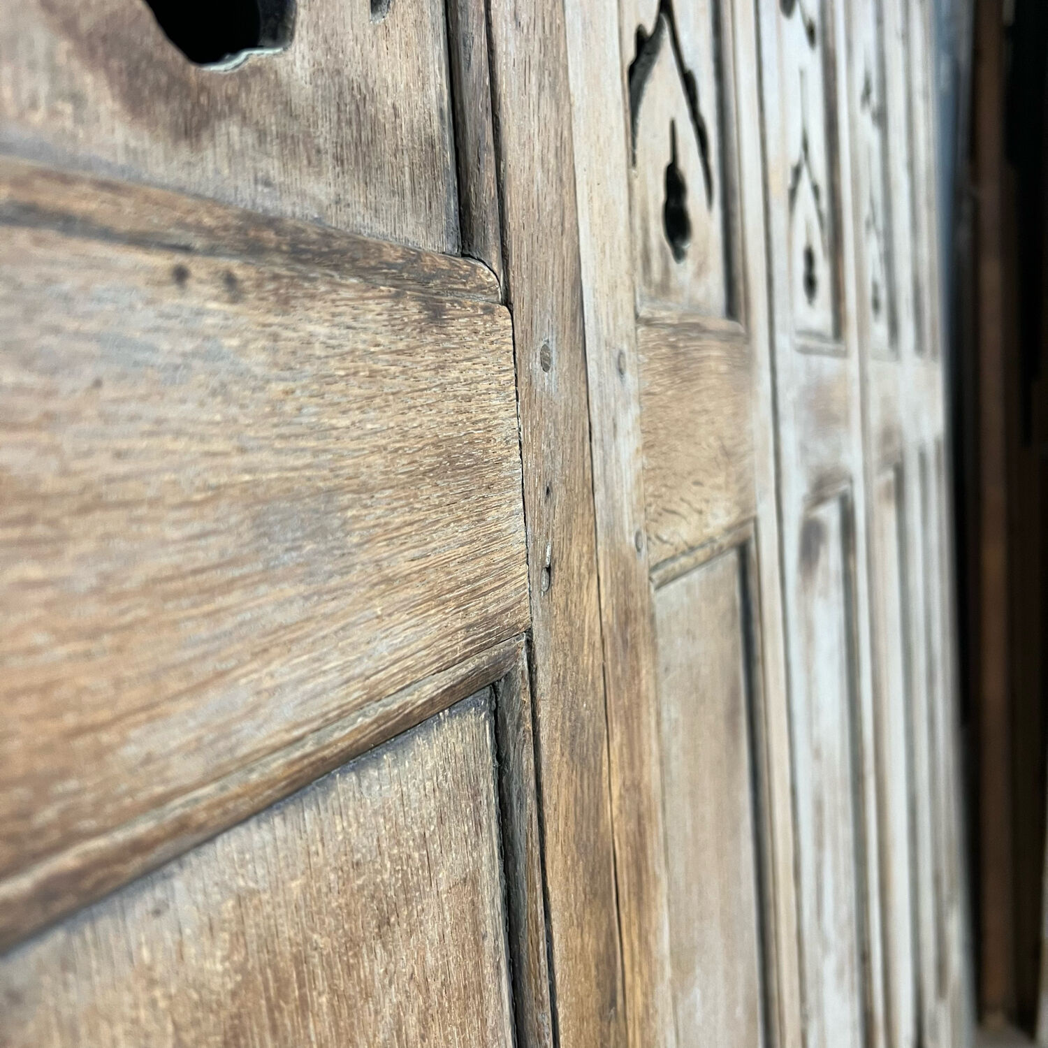 Old shutters in patinated chene