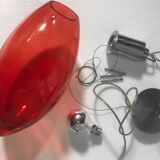 Vintage Pendant Lamp • Goccia di Sangue • Artisanal Glass • Murano • 1980