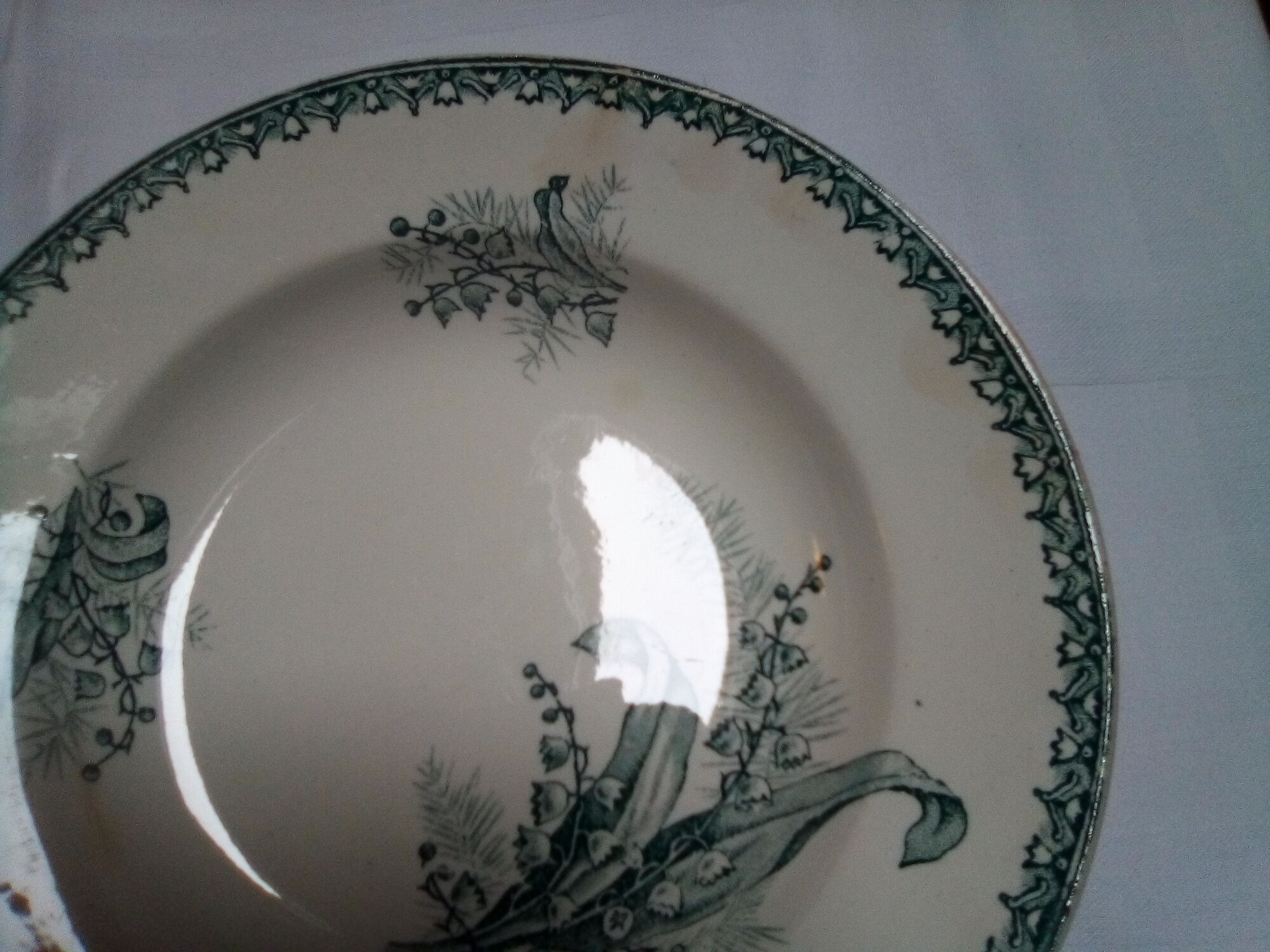 Set de 5 assiettes creuses Terre de Fer Muguet  St Amandinoise