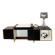 Space Age vintage desk from the 1970s in wood and black.