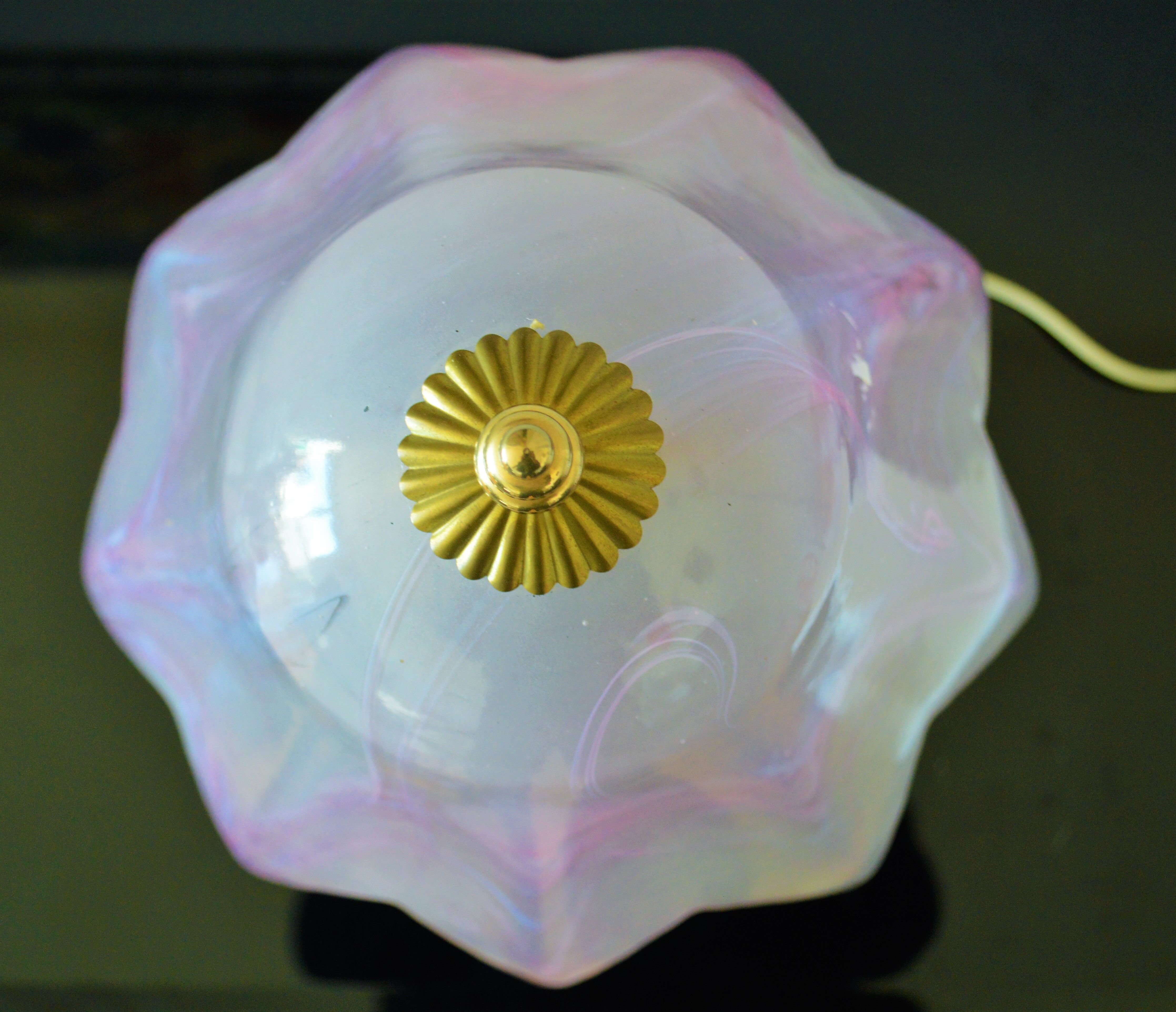 Lamp of the 70s in design glass