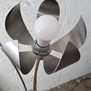 Large lamp on foot / Lamplamp flowers stainless and chrome / Vintage 1960 - 1970
