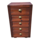 Industrial furniture Wood and Brass, 5 drawers