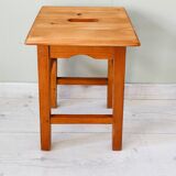 Rustic stool in solid pine