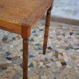Pitch pine desk false bamboo Napoleon III