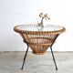 Italian rattan side table * D69 cm