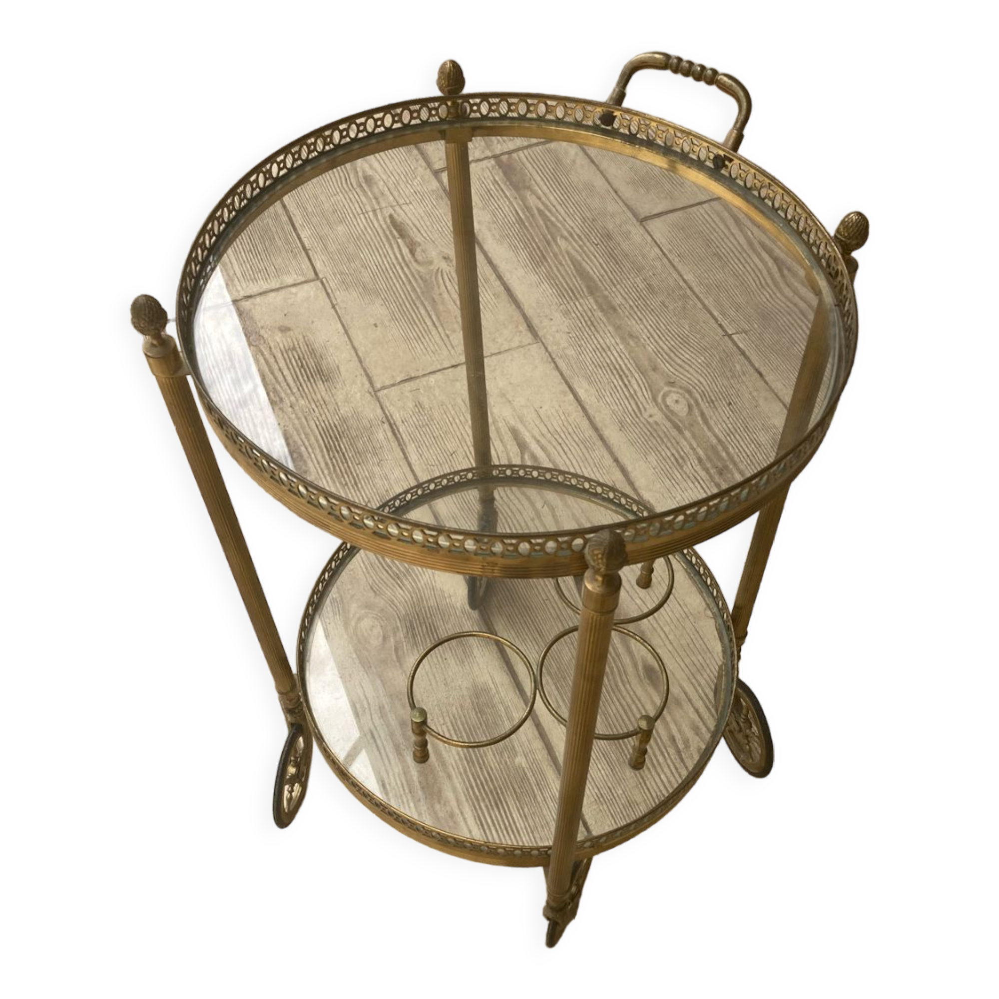 Brass and glass service