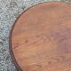 Vintage oak pedestal table with 3 shelves from the 60s